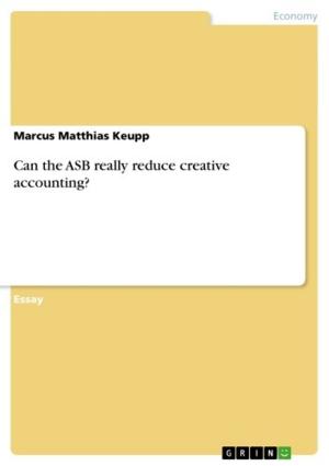 Cover of the book Can the ASB really reduce creative accounting? by Eddie Fisher