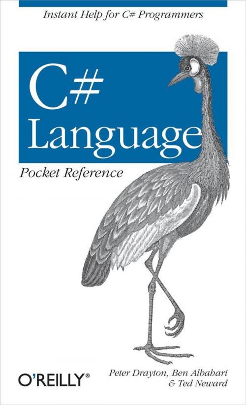 Cover of the book C# Language Pocket Reference by Peter Drayton, Ben Albahari, Ted Neward, O'Reilly Media