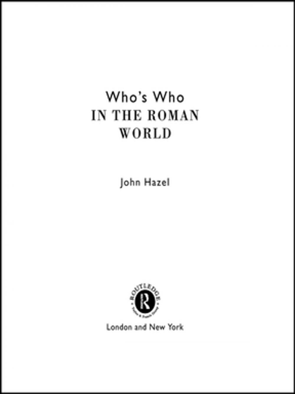 Big bigCover of Who's Who in the Roman World