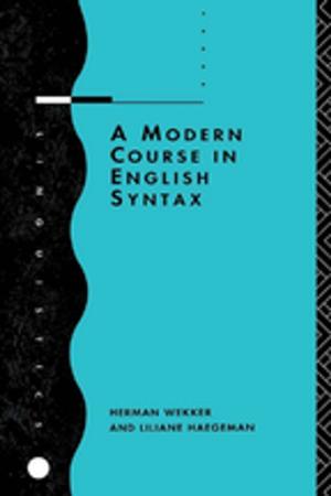 Cover of the book A Modern Course in English Syntax by Catarina Belo