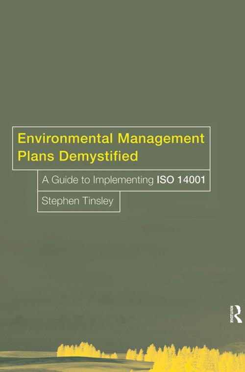 Cover of the book Environmental Management Plans Demystified by Stephen Tinsley, CRC Press