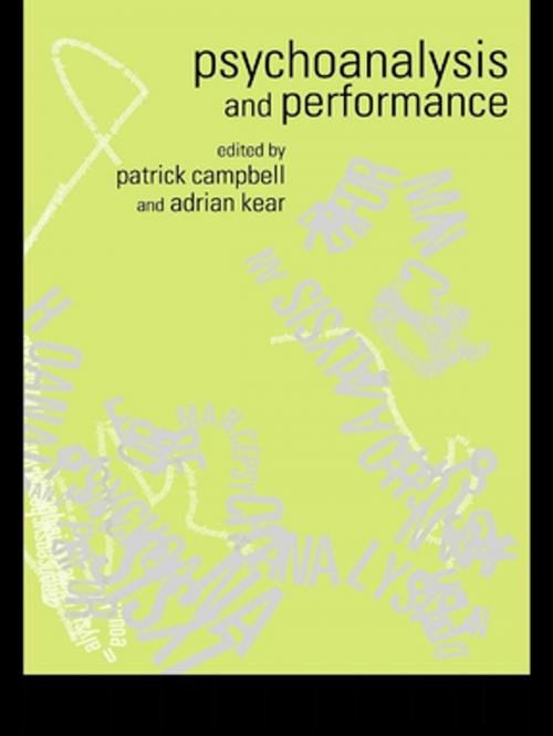Cover of the book Psychoanalysis and Performance by , Taylor and Francis