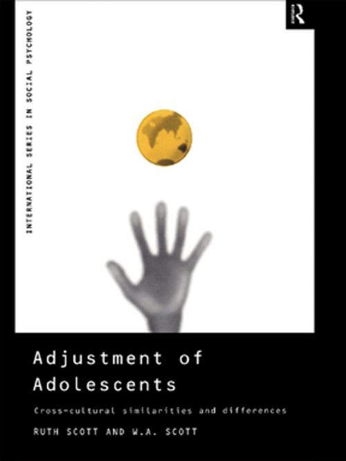 Cover of the book Adjustment of Adolescents by W. A. Scott, William Scott, Taylor and Francis