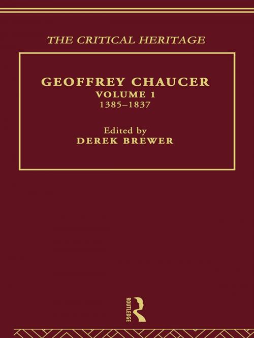 Cover of the book Geoffrey Chaucer by Derek Brewer, Taylor and Francis