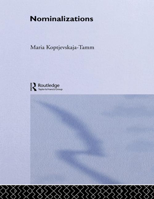 Cover of the book Nominalizations by Maria Koptjevskaja-Tamm, Taylor and Francis