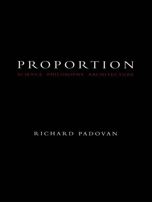 Cover of the book Proportion by Richard Padovan, Taylor and Francis