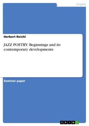 Cover of the book JAZZ POETRY: Beginnings and its contemporary developments by Anja Hilsenbeck