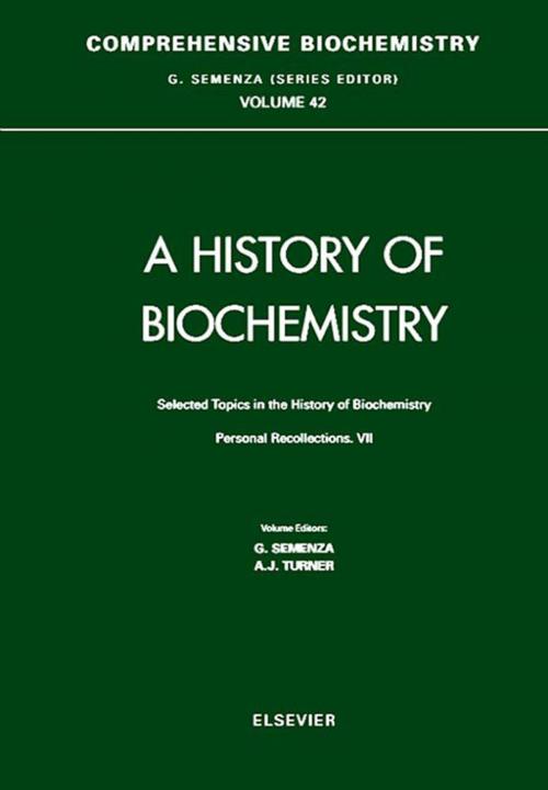 Cover of the book Selected Topics in the History of Biochemistry by , Elsevier Science