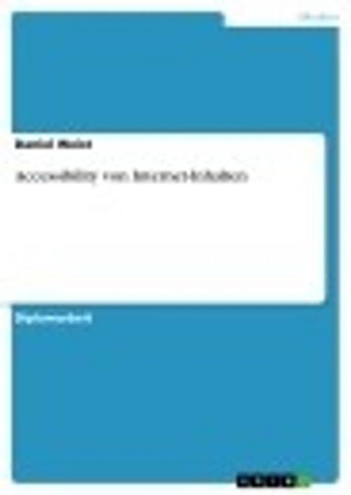 Cover of the book Accessibility von Internet-Inhalten by Daniel Weist, GRIN Verlag