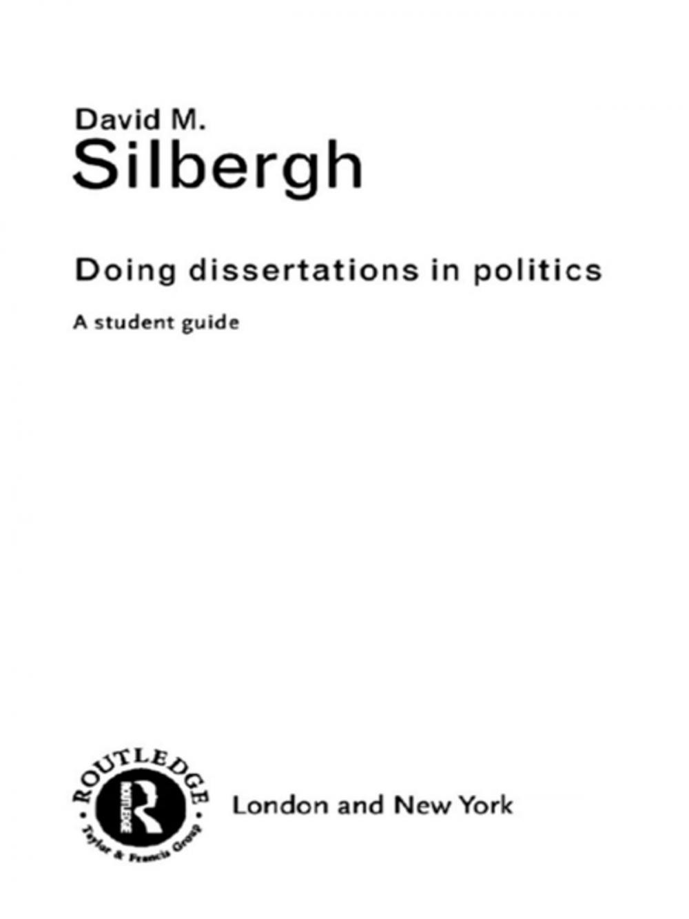 Big bigCover of Doing Dissertations in Politics