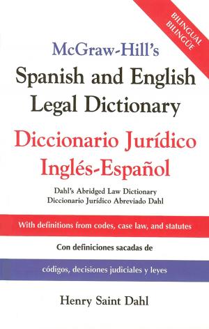 Cover of the book McGraw-Hill's Spanish and English Legal Dictionary by Jon A. Christopherson, David R. Carino, Wayne E. Ferson