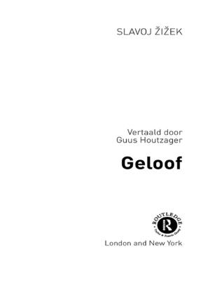 Cover of the book Geloof by Sanford Steever