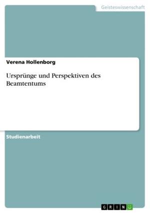 Book cover of Ursprünge und Perspektiven des Beamtentums