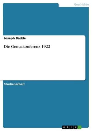 Cover of the book Die Genuakonferenz 1922 by Sebastian Halle