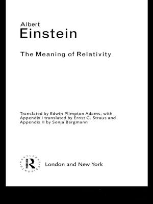 Book cover of The Meaning of Relativity