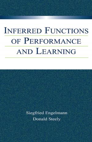 Book cover of Inferred Functions of Performance and Learning