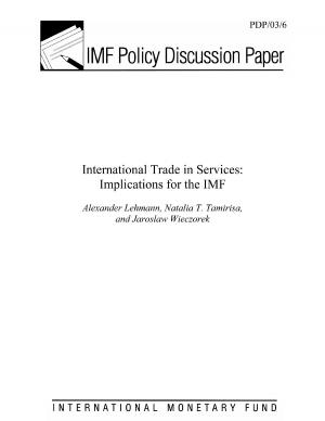 Book cover of International Trade in Services: Implications for the Fund