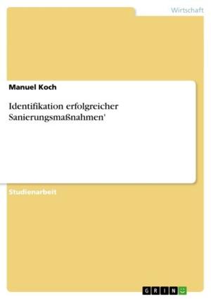 Cover of the book Identifikation erfolgreicher Sanierungsmaßnahmen' by Stefanie Ender