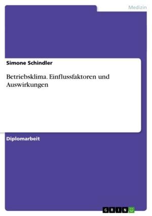 Cover of the book Betriebsklima. Einflussfaktoren und Auswirkungen by Lidia Crimu