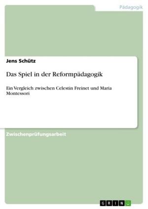 Cover of the book Das Spiel in der Reformpädagogik by Kathrin Mütze