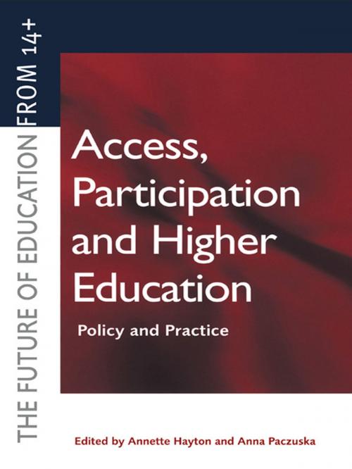 Cover of the book Access, Participation and Higher Education by , Taylor and Francis