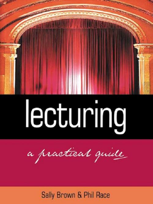 Cover of the book Lecturing by Sally Brown, Phil Race, Taylor and Francis