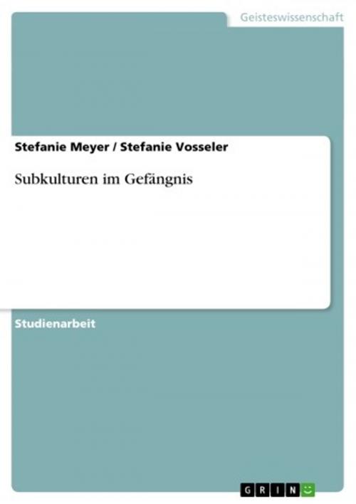 Cover of the book Subkulturen im Gefängnis by Stefanie Meyer, Stefanie Vosseler, GRIN Verlag