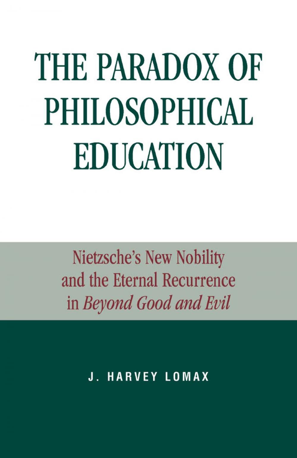 Big bigCover of The Paradox of Philosophical Education