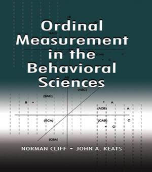 Cover of the book Ordinal Measurement in the Behavioral Sciences by Philip Cox, Adriana Craciun, W M Verhoeven, Richard Cronin, Claudia L Johnson