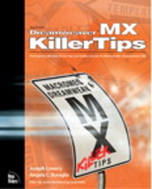 Cover of the book Macromedia Dreamweaver MX Killer Tips by Joseph Lowery, Angela C. Buraglia, Pearson Education