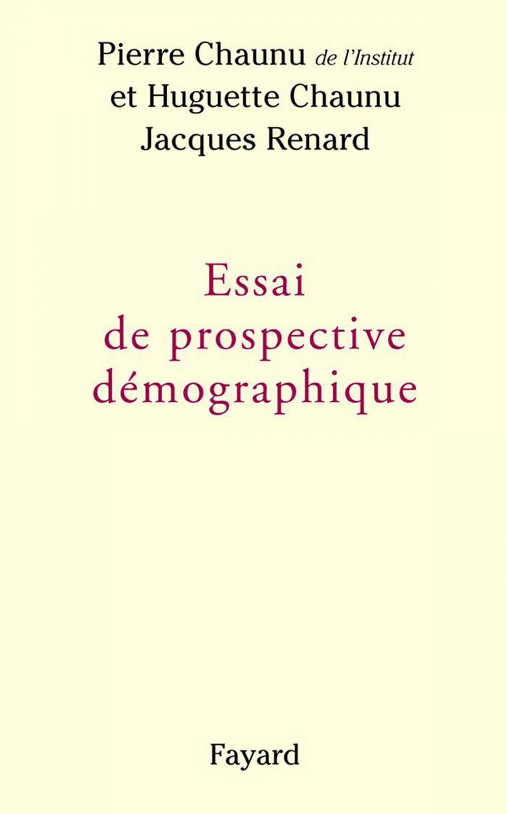 Big bigCover of Essai de prospective démographique