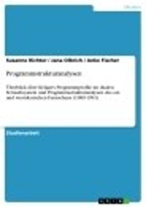 Cover of the book Programmstrukturanalysen by Nina Bullmann