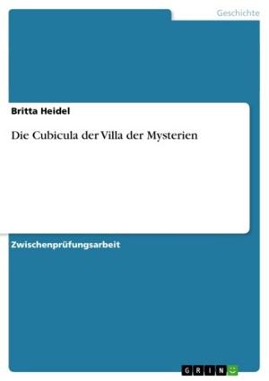Cover of the book Die Cubicula der Villa der Mysterien by Sarina Vanek