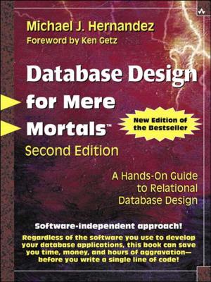 Cover of the book Database Design for Mere Mortals: A Hands-On Guide to Relational Database Design by Kasper de Jonge