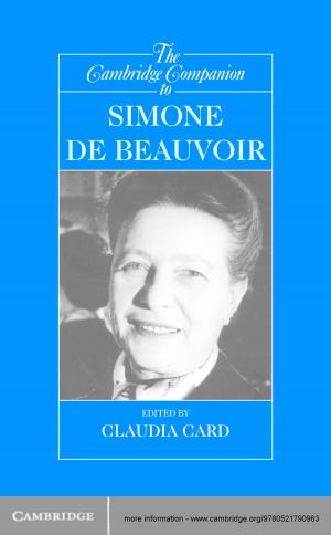 Cover of the book The Cambridge Companion to Simone de Beauvoir by Peter Gevorkian