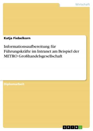 Cover of the book Informationsaufbereitung für Führungskräfte im Intranet am Beispiel der METRO Großhandelsgesellschaft by Jens Grauenhorst