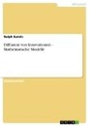 Cover of the book Diffusion von Innovationen - Mathematische Modelle by Nicole Lorch