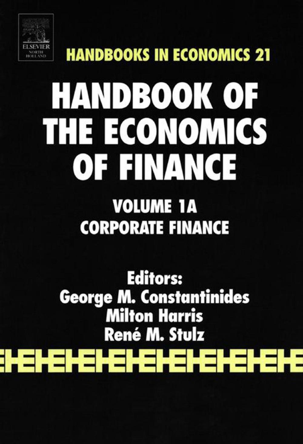 Big bigCover of Handbook of the Economics of Finance
