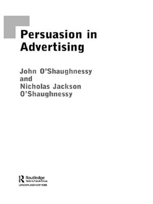 Book cover of Persuasion in Advertising