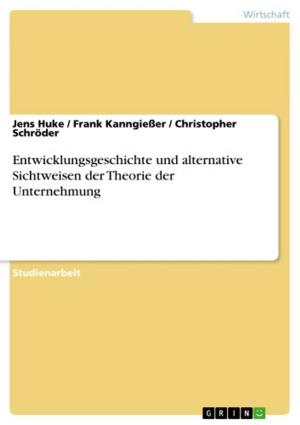 Cover of the book Entwicklungsgeschichte und alternative Sichtweisen der Theorie der Unternehmung by Alisa Mareen Stork