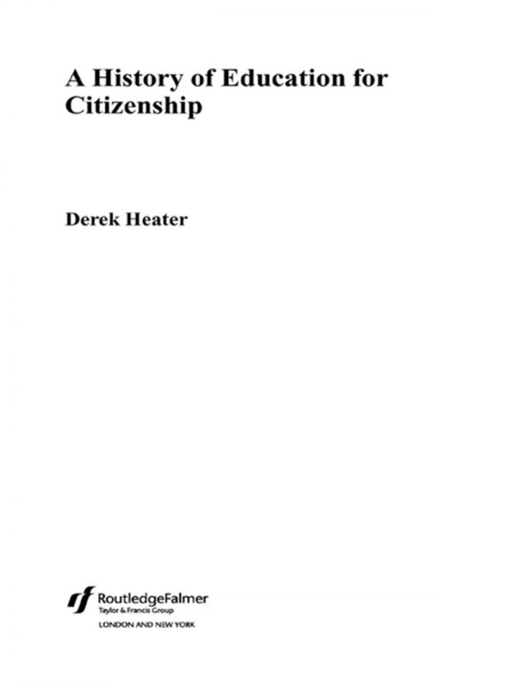 Big bigCover of A History of Education for Citizenship