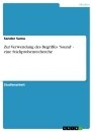 Cover of the book Zur Verwendung des Begriffes 'Sound' - eine Stichprobenrecherche by Bernd Sanders
