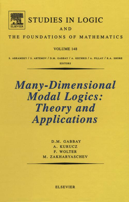 Cover of the book Many-Dimensional Modal Logics: Theory and Applications by A. Kurucz, F. Wolter, M. Zakharyaschev, Dov M. Gabbay, Elsevier Science