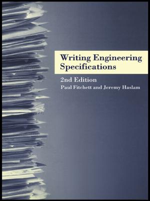 Cover of the book Writing Engineering Specifications by Mathilde Bourrier