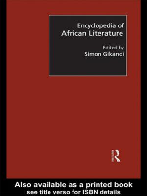 Cover of the book Encyclopedia of African Literature by Judith Blau, Alberto Moncada