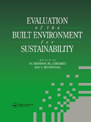 Cover of the book Evaluation of the Built Environment for Sustainability by Sara Gilbert