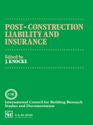 Cover of the book Post-Construction Liability and Insurance by John W. Negele