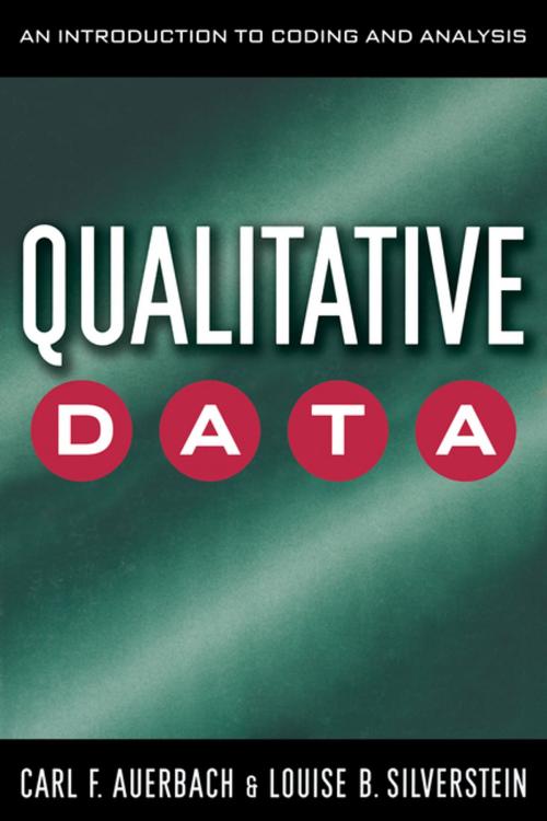 Cover of the book Qualitative Data by Carl Auerbach, Louise B. Silverstein, NYU Press