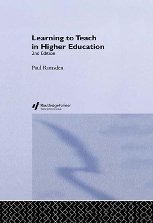 Cover of the book Learning to Teach in Higher Education by Paul Ramsden, Taylor and Francis