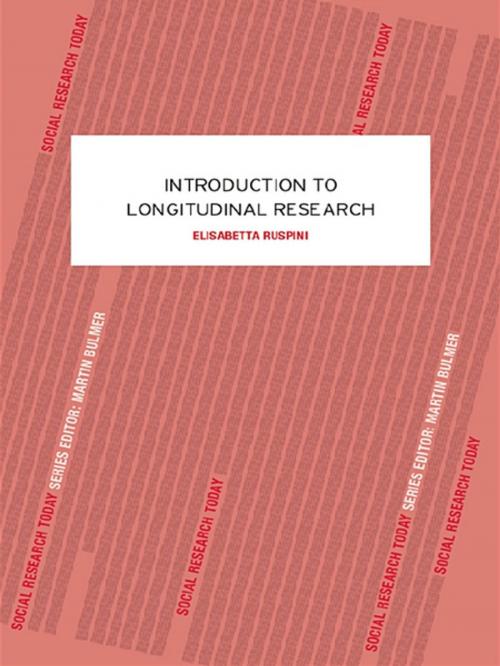 Cover of the book An Introduction to Longitudinal Research by Elisabetta Ruspini, Taylor and Francis